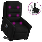 VIDAXL Fauteuil de massage inclinable Noir Tissu