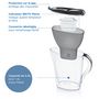 Voir la diapositive 4 : BRITA BRITA Carafe filtrante Marella graphite (2,4L) inclus 1 cartouche filtrante MAXTRA PRO All-in-1