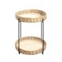 Voir la diapositive 2 : Paris Prix Table d'Appoint Osier  Irène  49cm Naturel & Noir