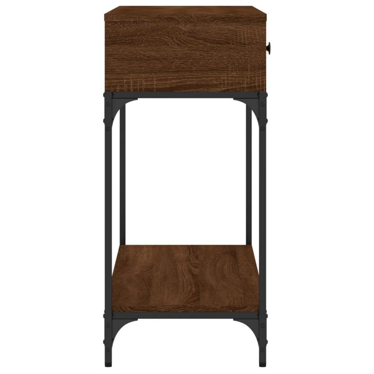 VIDAXL Table console chene marron 100x34,5x75 cm bois d'ingenierie