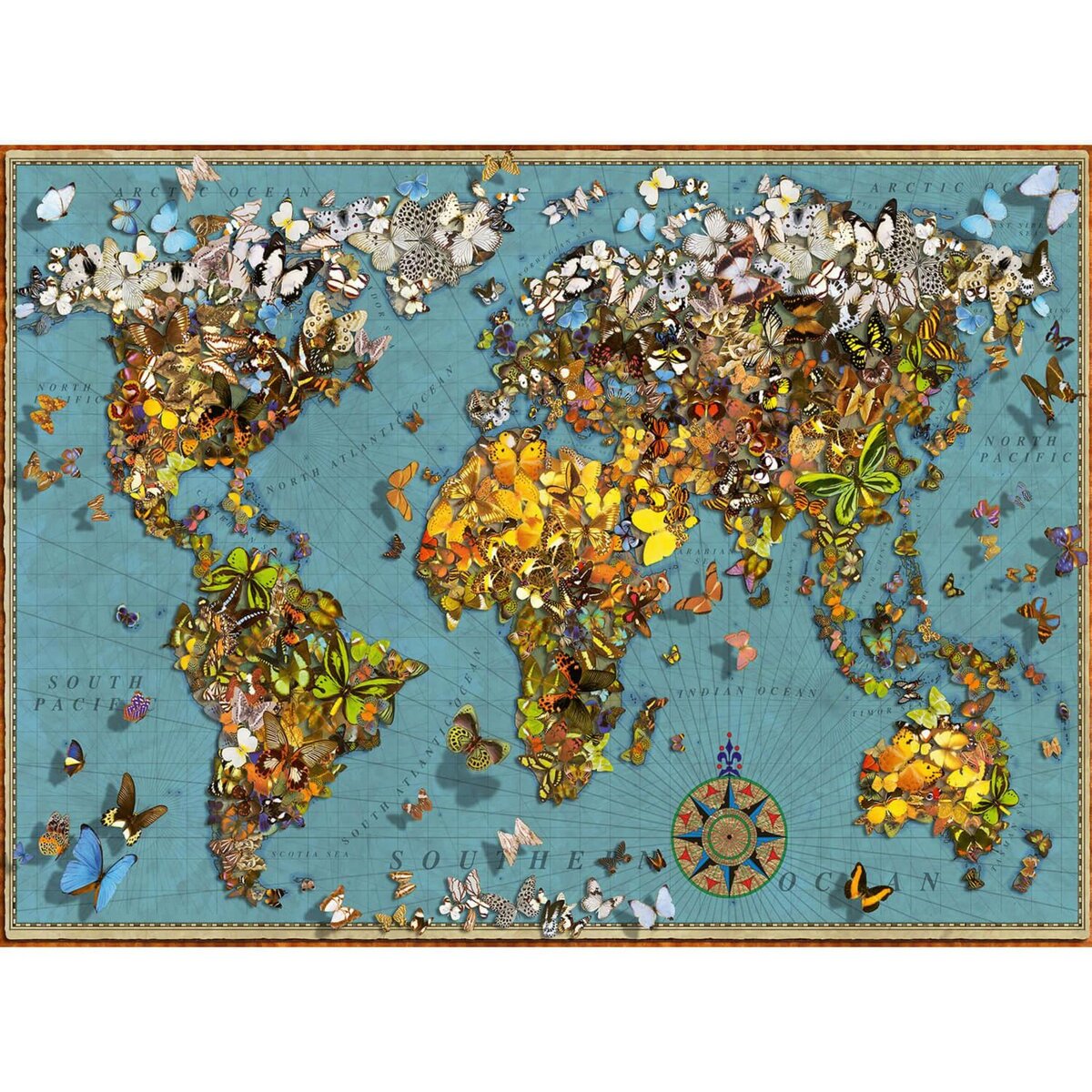 RAVENSBURGER - Puzzle - 2000p : Mappemonde 1650