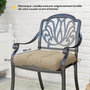 Voir la diapositive 3 : OUTSUNNY Lot de 4 coussins de chaise de jardin avec attaches kaki