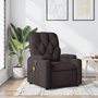 Voir la diapositive 1 : VIDAXL Fauteuil de massage inclinable Marron fonce Tissu