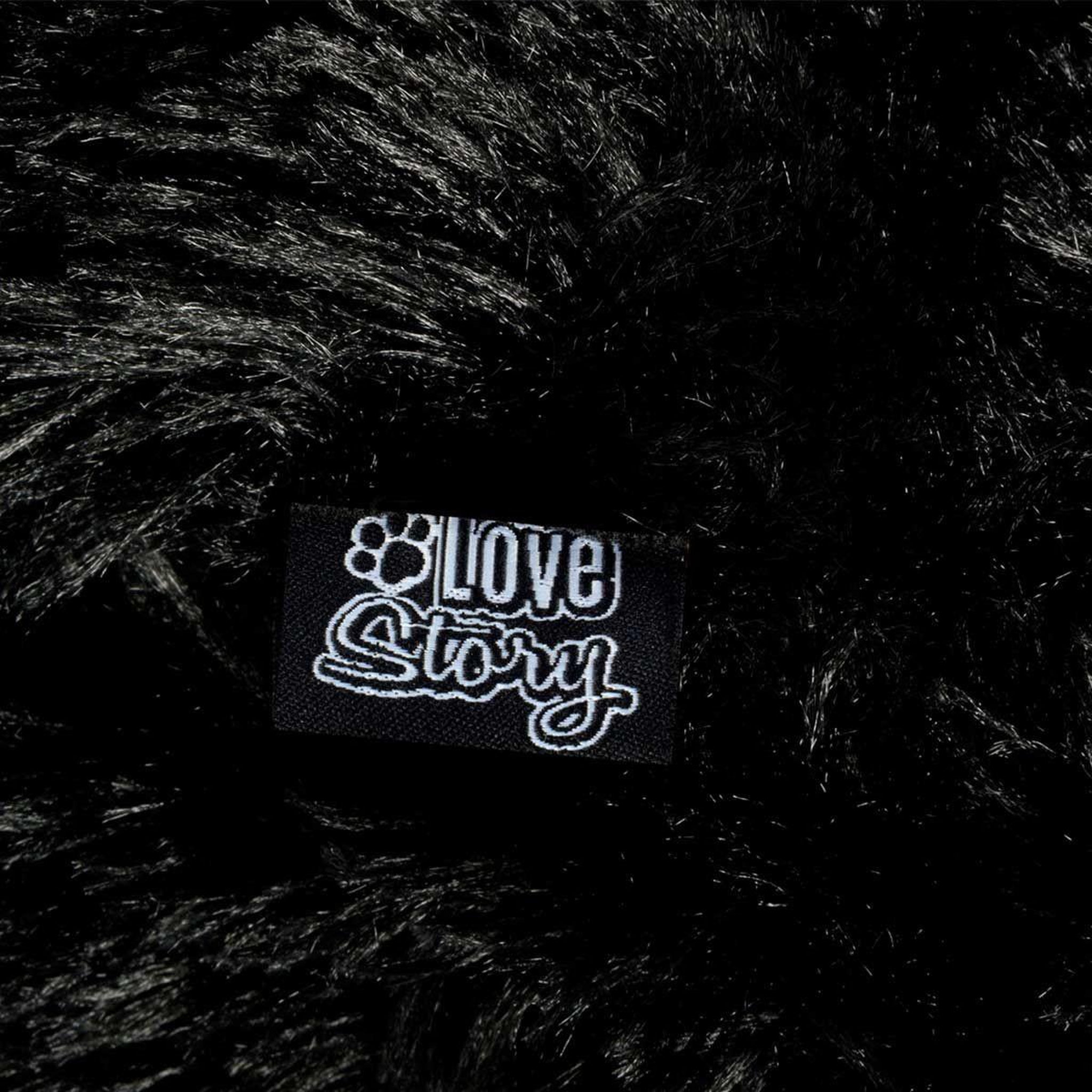 Voir la diapositive 3 : LOVE STORY Coussin pour chien & chat  fluffy  107cm noir