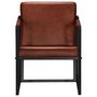 Voir la diapositive 2 : VIDAXL Fauteuil Marron Cuir veritable