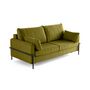 Voir la diapositive 6 : LISA DESIGN Ercolano - canapé 3 places convertible - couchage quotidien - matelas 11 cm - en velours