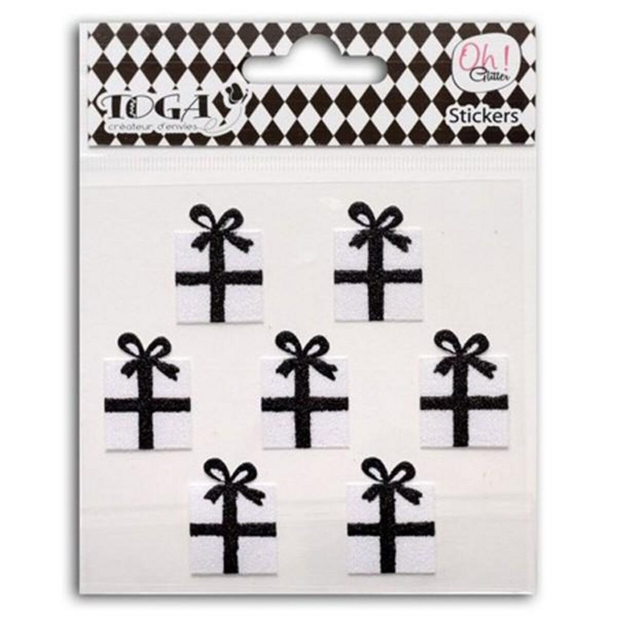 Toga Stickers cadeaux noirs & blancs