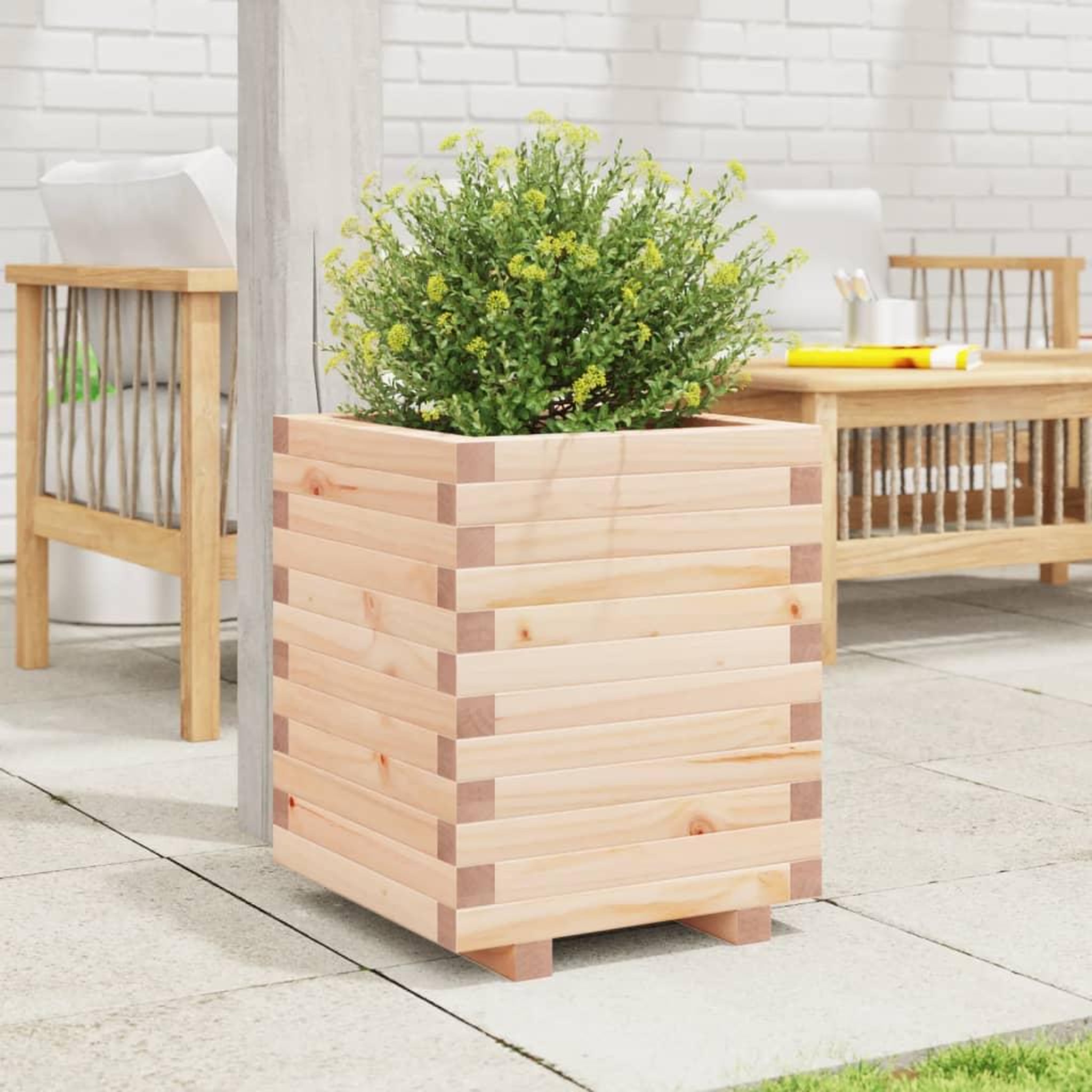 Voir la diapositive 3 : VIDAXL Jardiniere 40x40x49,5 cm bois de pin massif