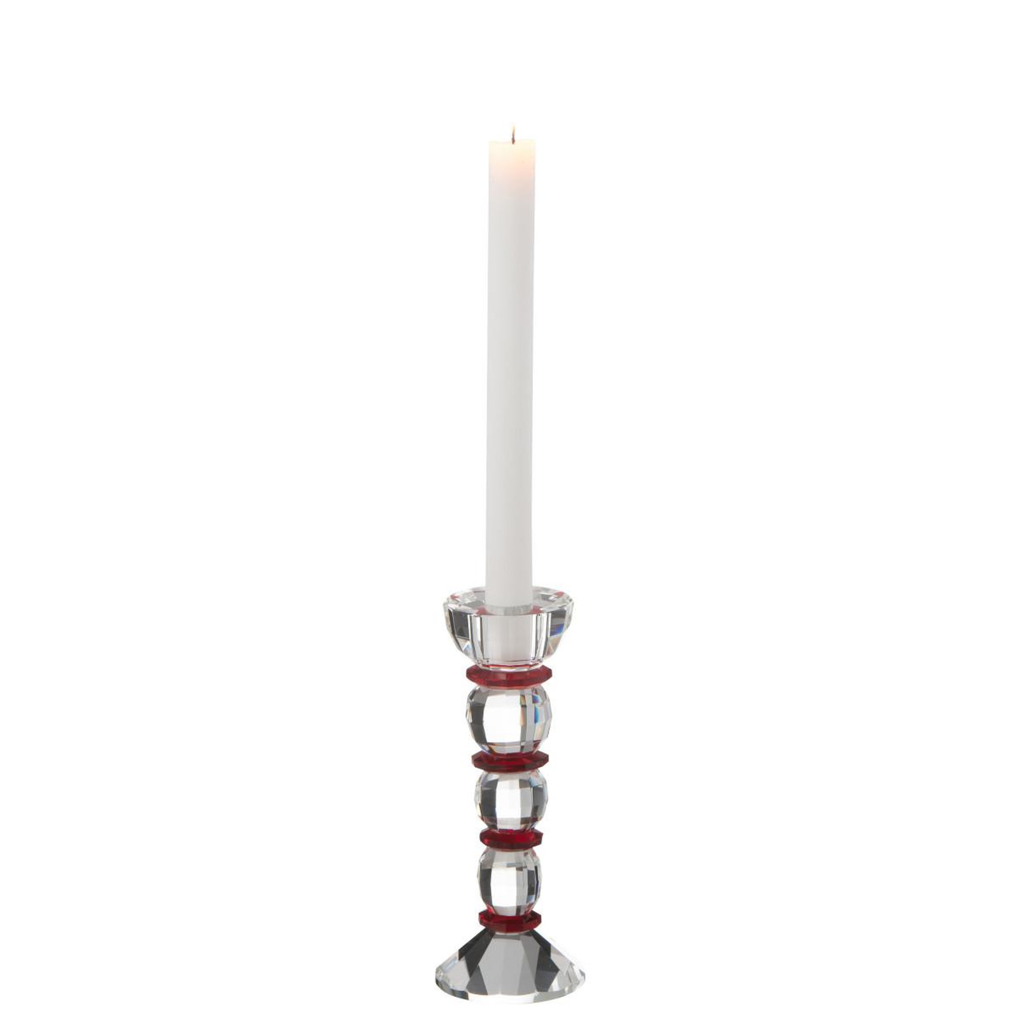 Voir la diapositive 2 : J-LINE Chandelier Design en Cristal  Annie  18cm Transparent & Rouge