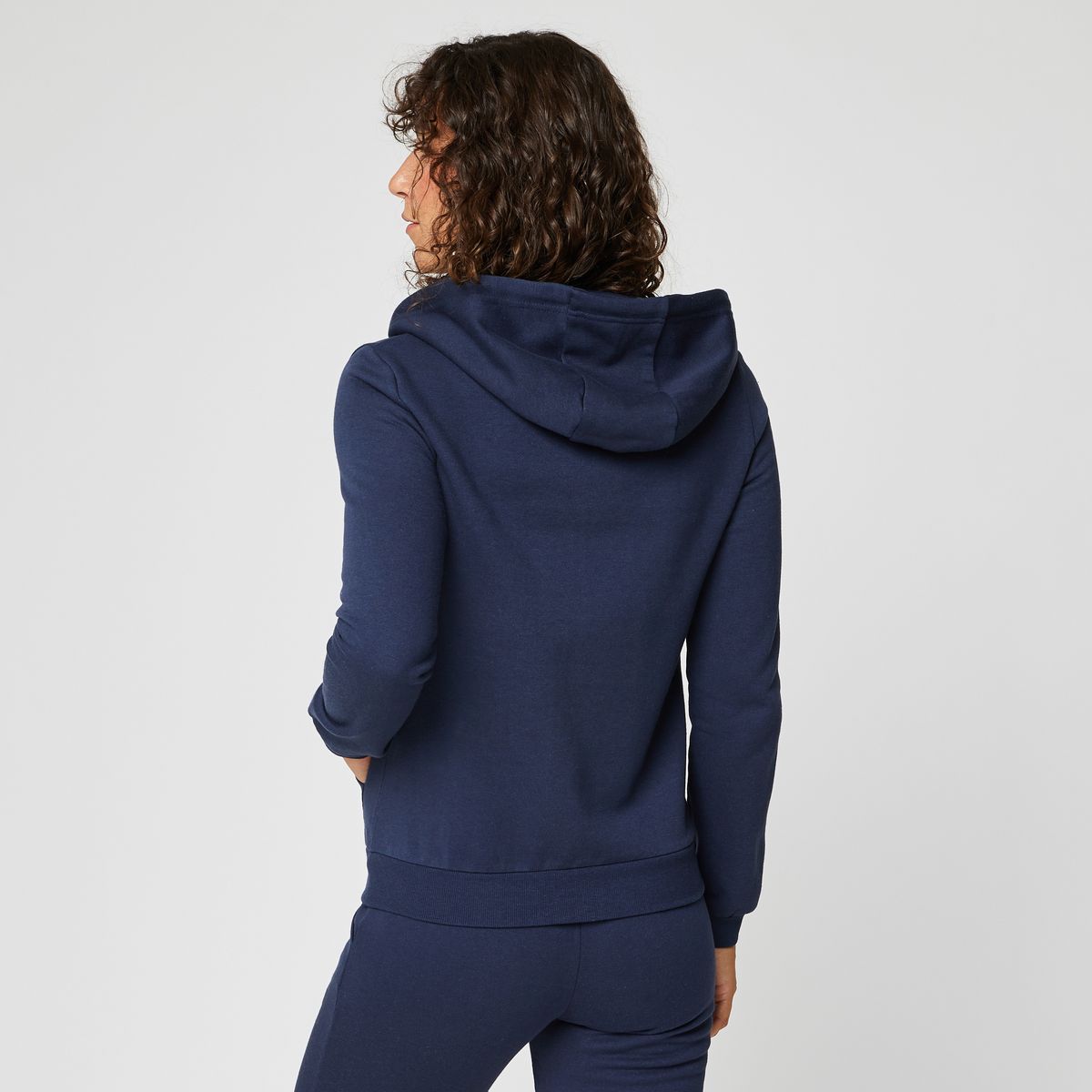 INEXTENSOSPORT Sweat de sport molleton à capuche bleu marine femme