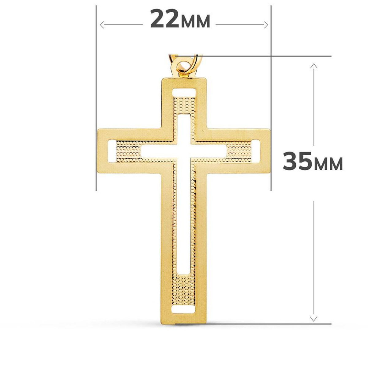 L'ATELIER D'AZUR Pendentif  - Médaille Croix Or 18 Carats 750 Jaune - Chaines Offertes
