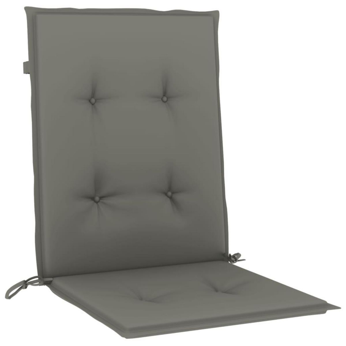 VIDAXL Coussins de chaise a dossier bas lot de 4 gris fonce melange