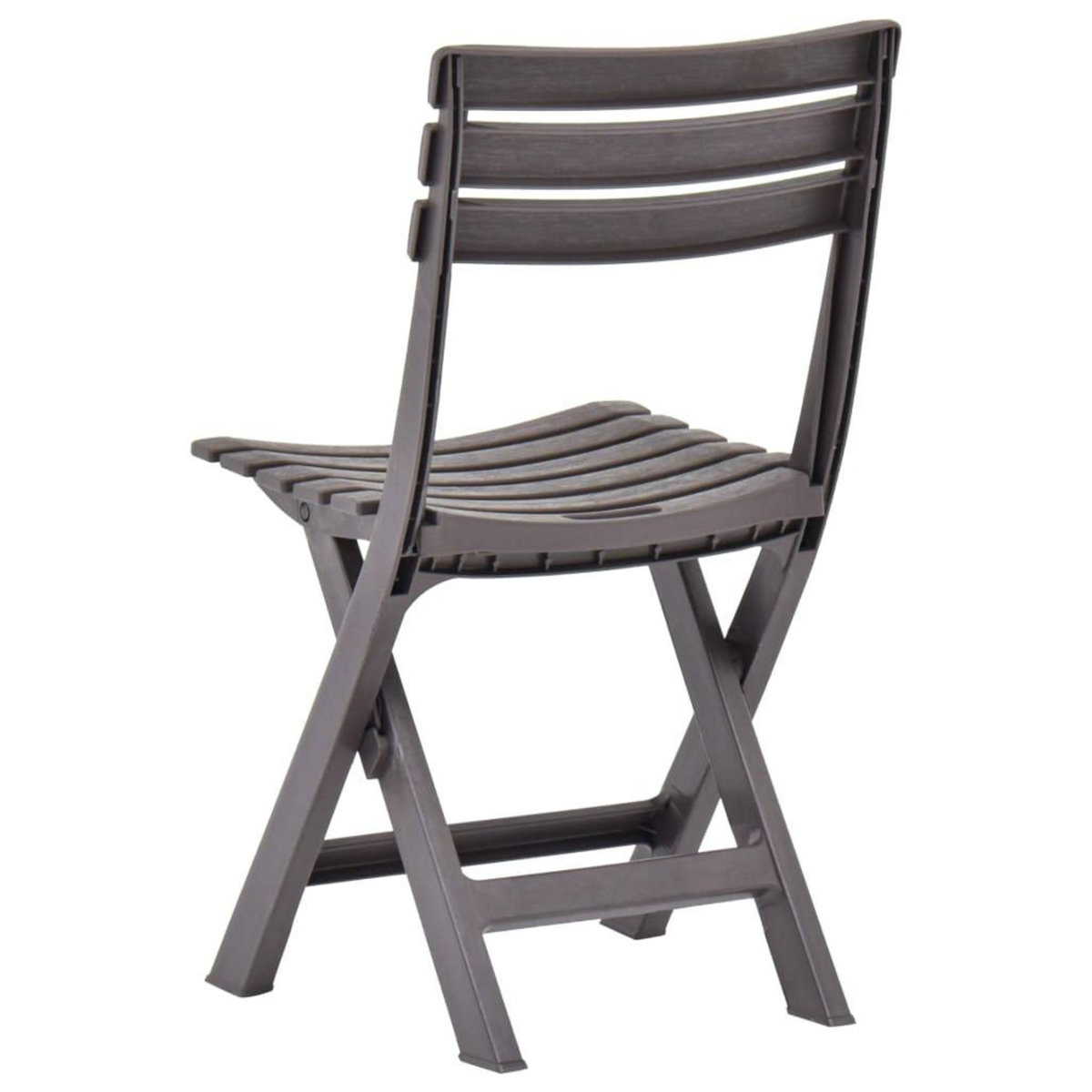VIDAXL Chaises de jardin pliables lot de 2 Plastique Mocha