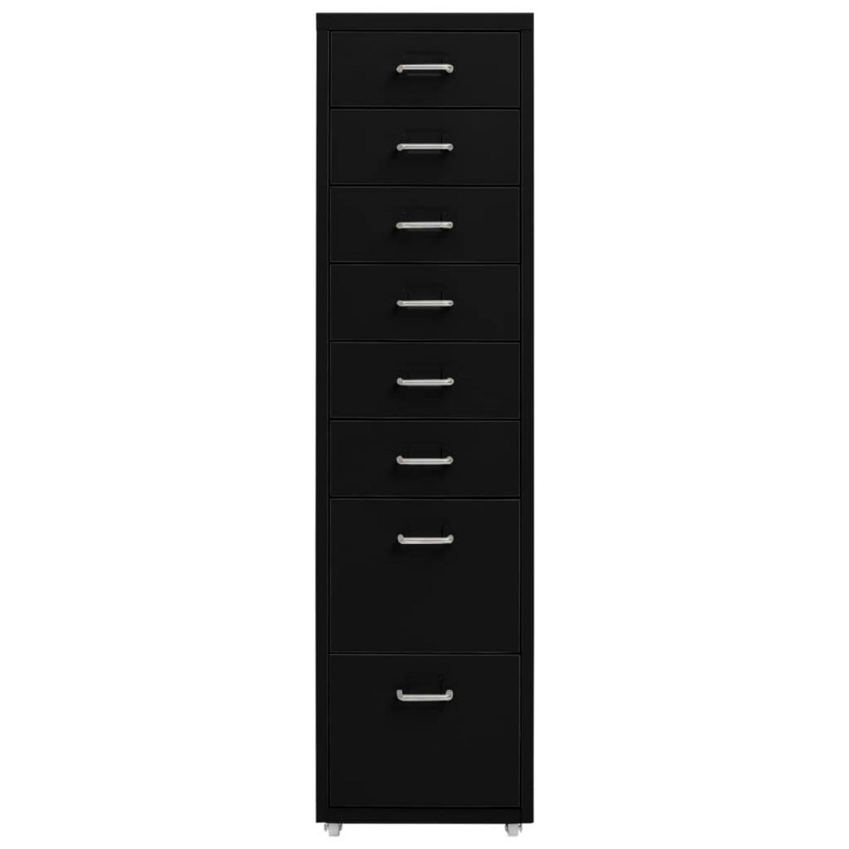 VIDAXL Classeur mobile Noir 28x41x109 cm Metal