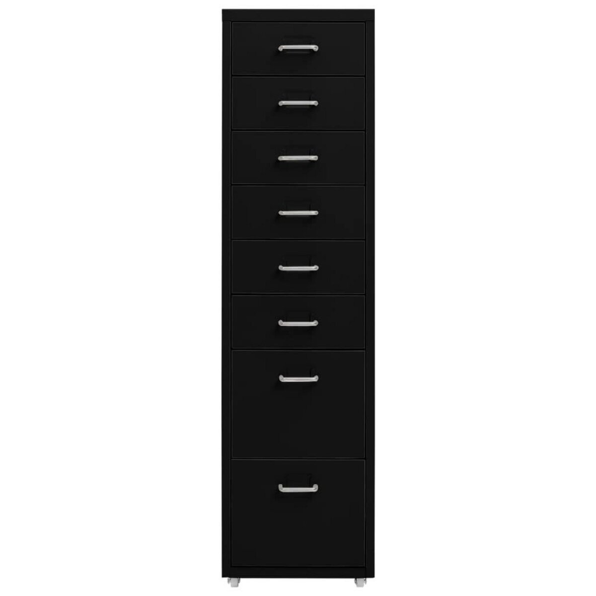 VIDAXL Classeur mobile Noir 28x41x109 cm Metal