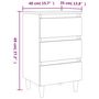 Voir la diapositive 6 : VIDAXL Tables de chevet avec pieds en bois 2 pcs gris beton 40x35x69cm