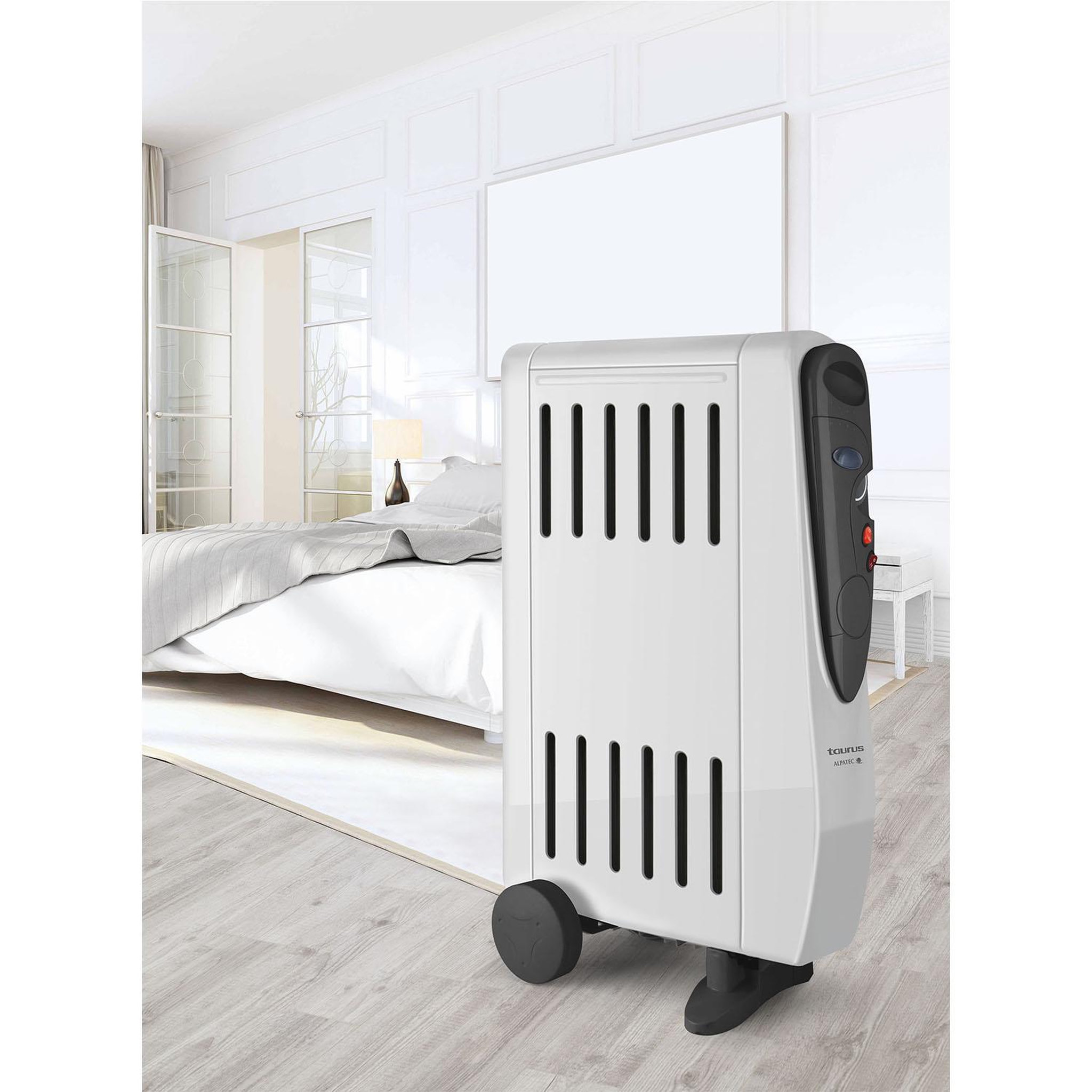Voir la diapositive 3 : Taurus Alpatec Radiateur à bain d'huile 1500w avec humidificateur - TUAREG 1500