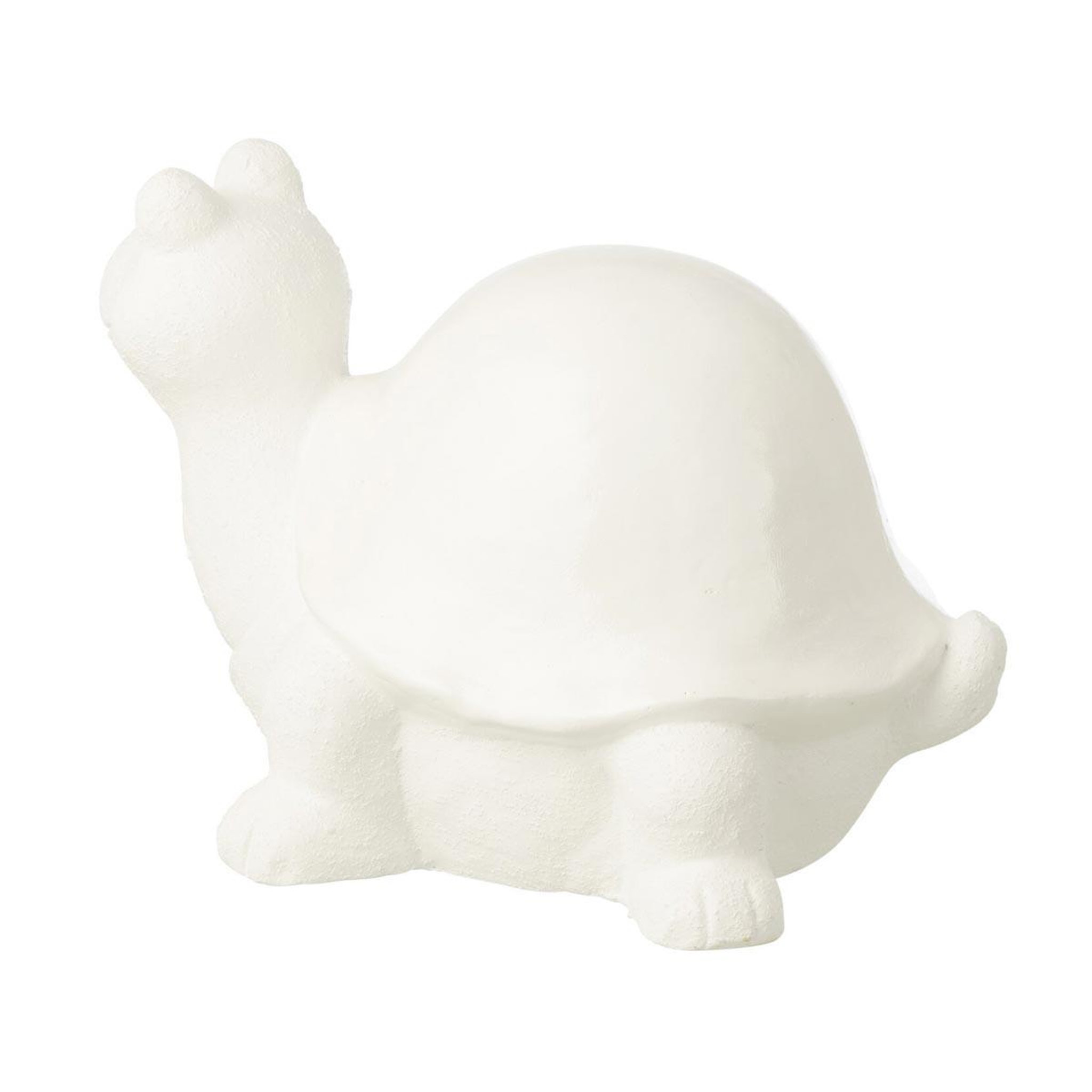 Voir la diapositive 2 : J-LINE Statuette tortue d'extérieur  jardin  37cm blanc