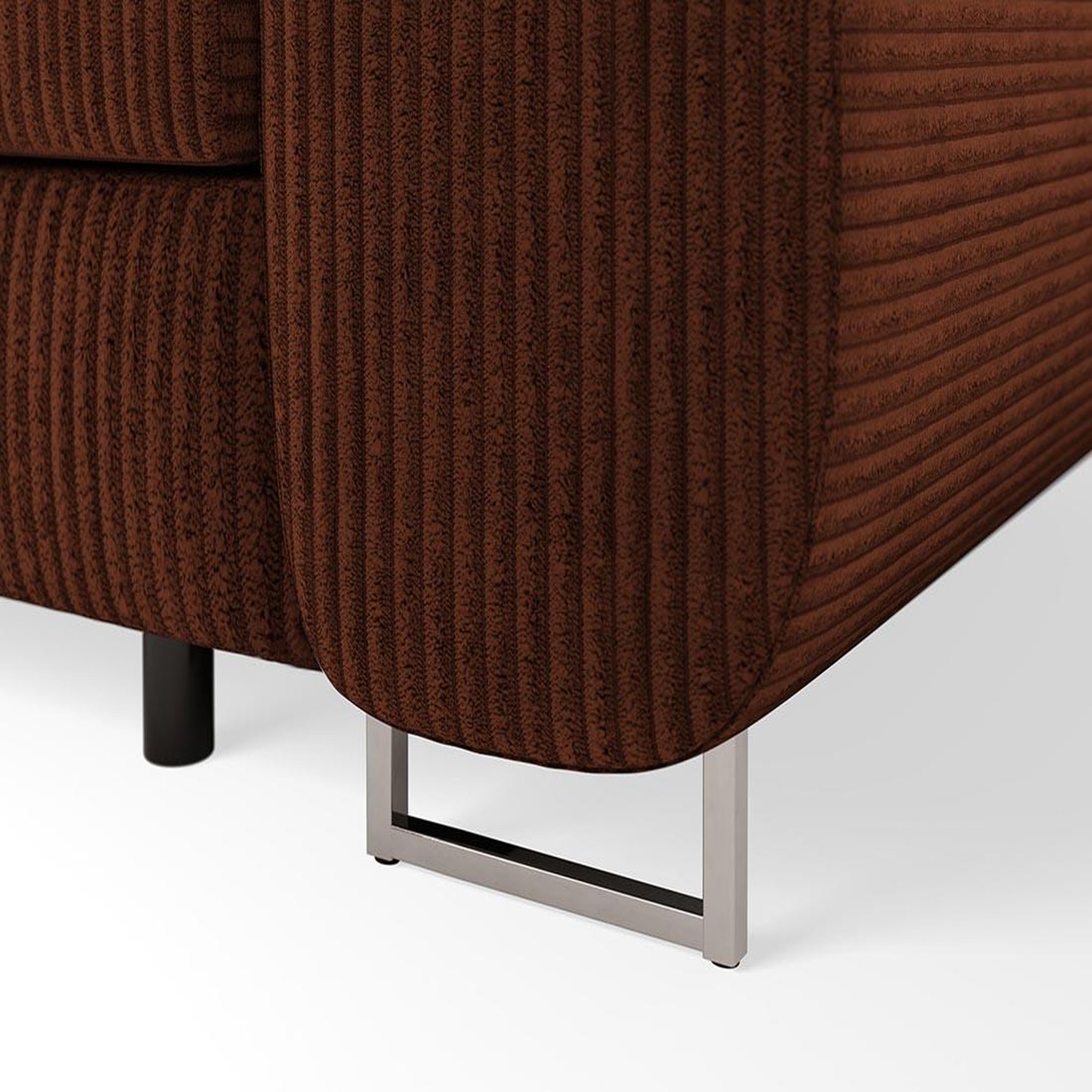 Voir la diapositive 6 : BEST MOBILIER Pablo - canapé droit 2 places avec têtières ajustables - en velours côtelé