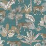 Voir la diapositive 2 : DUTCH WALLCOVERINGS DUTCH WALLCOVERINGS Papier peint Leopard Bleu et beige