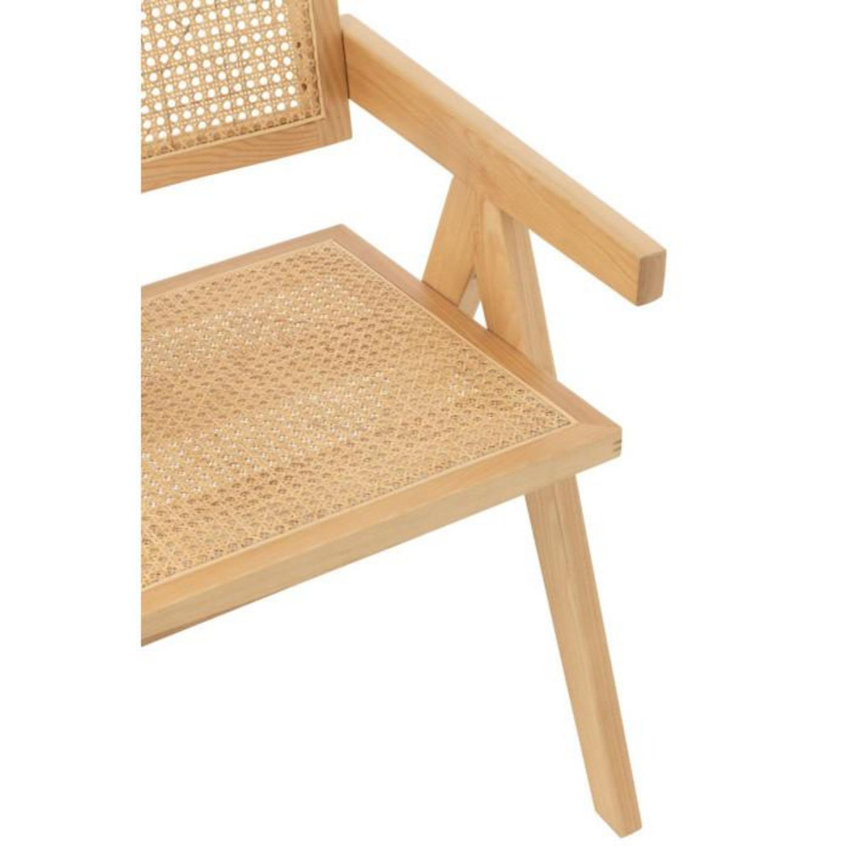 Paris Prix Chaise Cannage en Bois  Grid  80cm Naturel