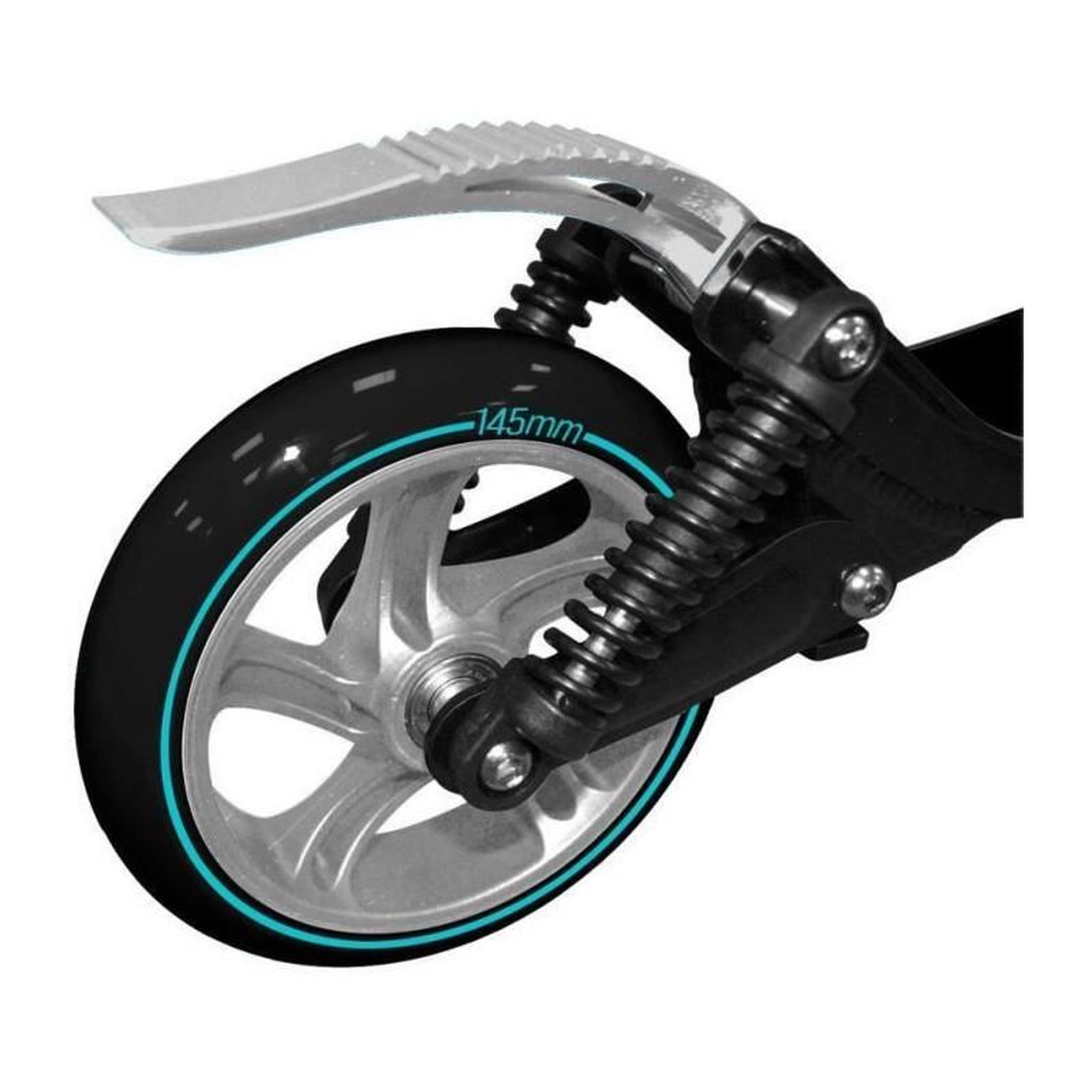 Voir la diapositive 2 : STAMP Trottinette pliable ajustable double suspensions 145mm - SKIDS CONTROL CARBONE - JK525145