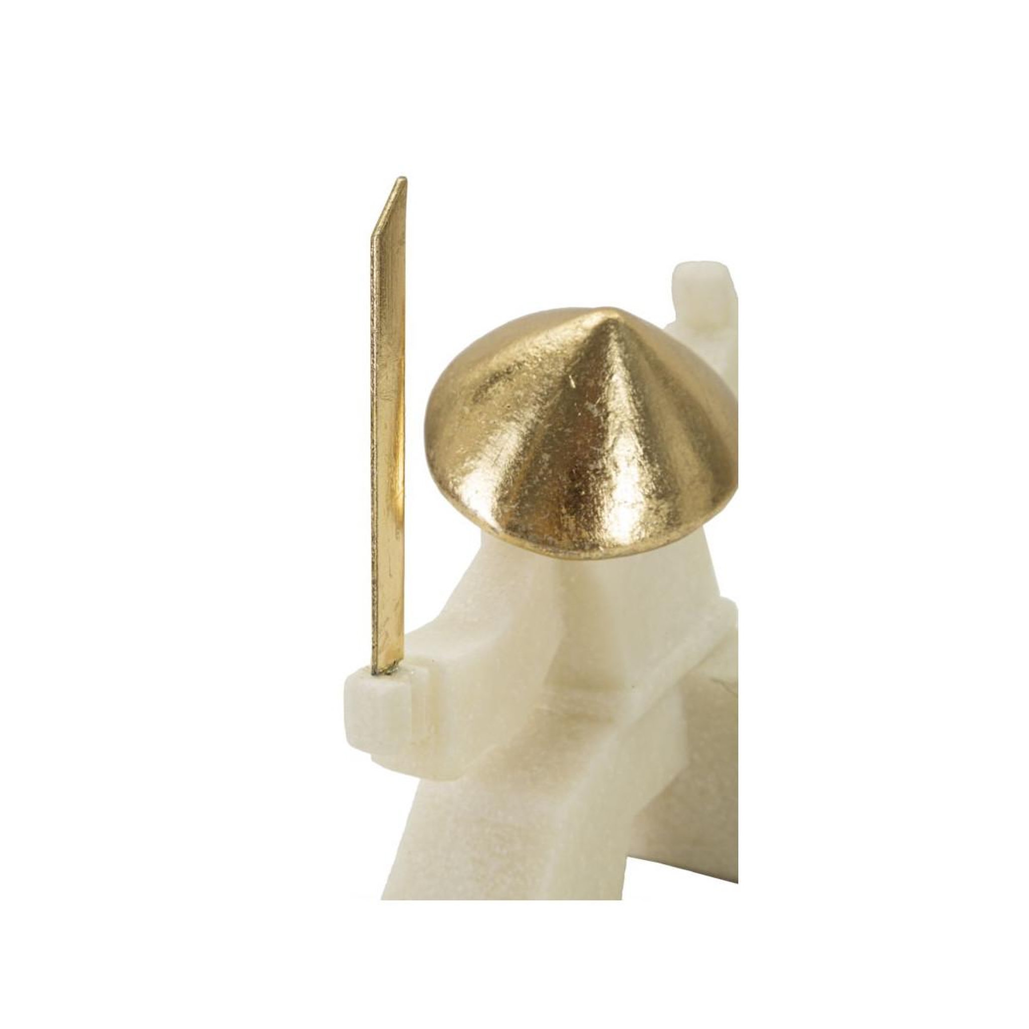 Voir la diapositive 4 : Paris Prix Statuette déco samouraï  oda  18cm blanc & or