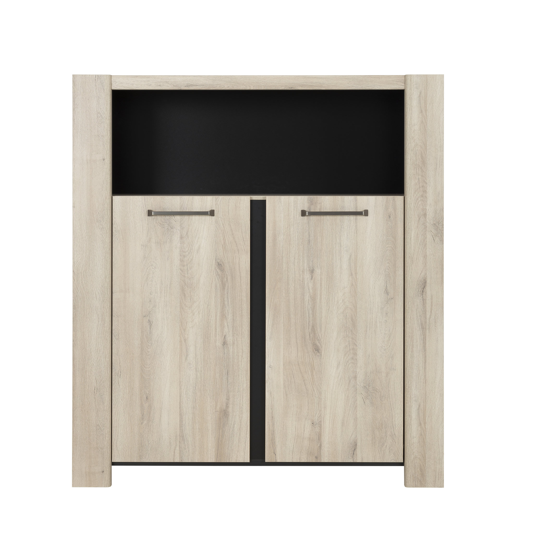 Voir la diapositive 3 : Vaisselier 2 portes  L114xH172xP49cm ROBIN