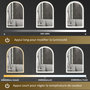 Voir la diapositive 4 : HOMCOM Miroir lumineux LED arqué de salle de bain 90 x 60 cm - tactile, réglable, anti-buée - alu doré