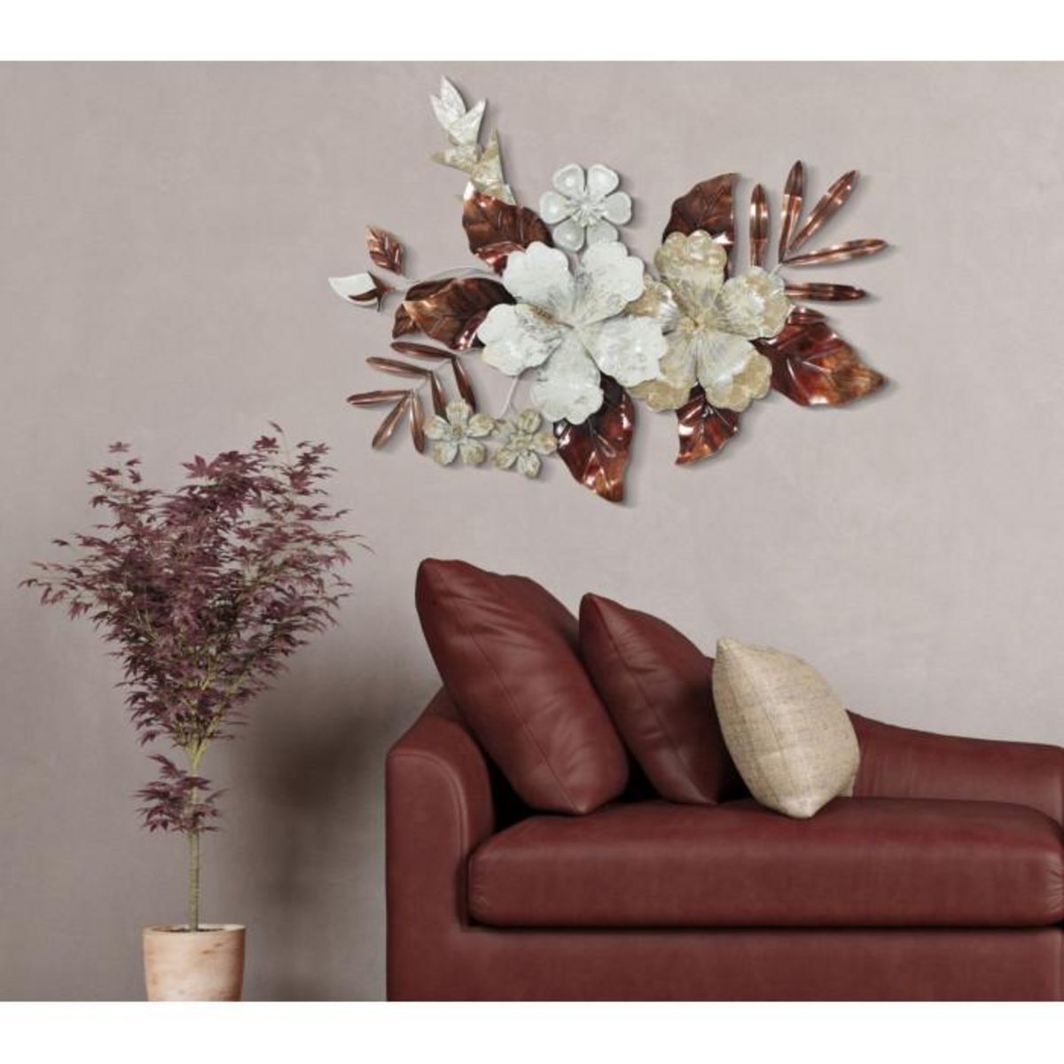Paris Prix Décoration Murale en Métal  Bouquet  83cm Multicolore