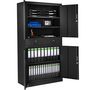 Voir la diapositive 3 : tectake Armoire de classement en métal en acier lâqué époxy noir