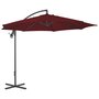 Voir la diapositive 1 : VIDAXL Parasol de jardin en porte-a-faux mat en acier rouge bordeaux