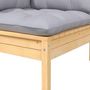 Voir la diapositive 4 : VIDAXL Canape d'angle de jardin avec coussins gris Bois de pin massif