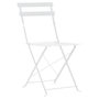 Voir la diapositive 5 : VIDAXL Mobilier de bistro 3 pcs Acier Blanc