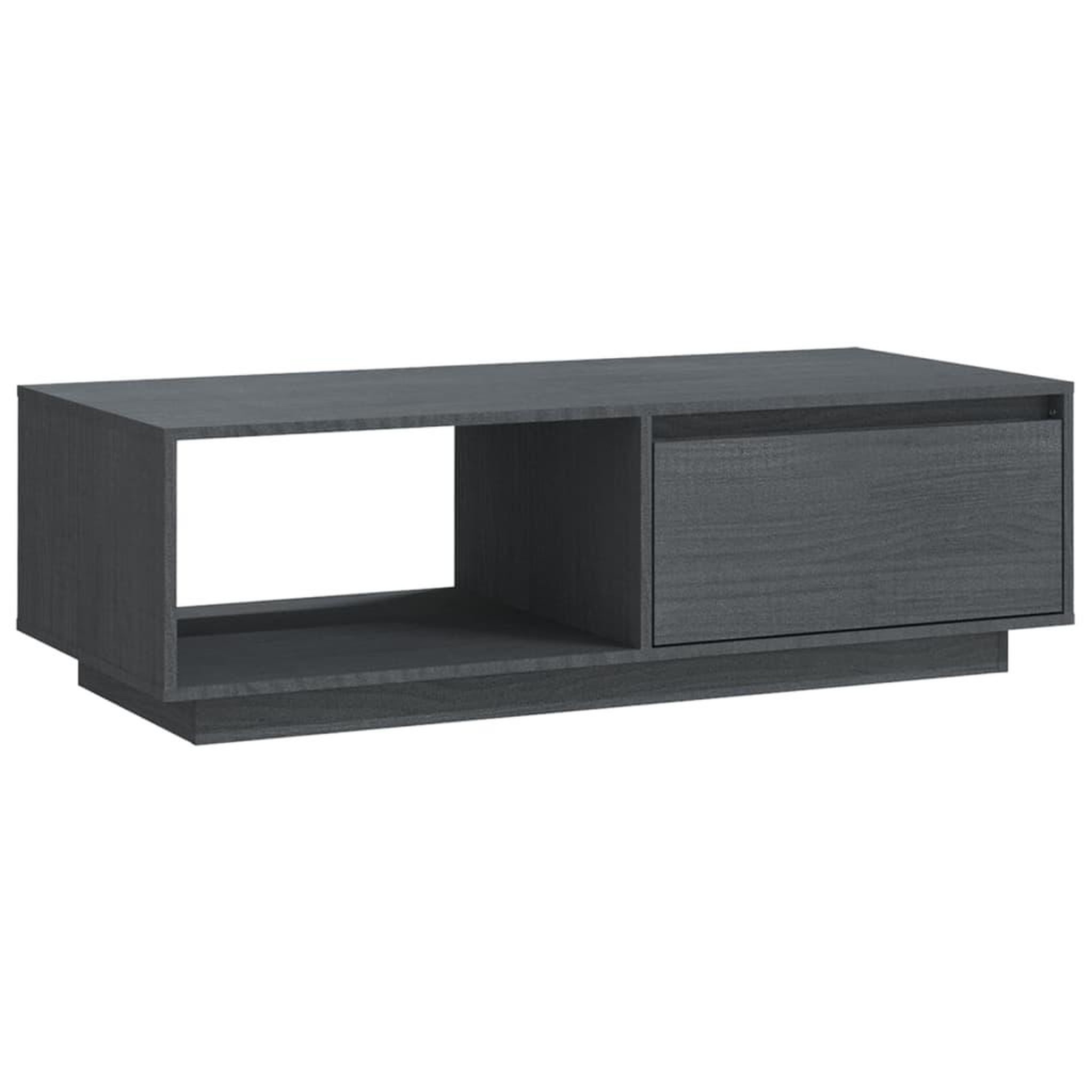 Voir la diapositive 2 : VIDAXL Table basse gris 110x50x33,5 cm bois de pin massif