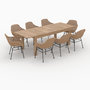 Voir la diapositive 1 : Rendez vous déco Table et chaises de jardin 8 personnes en bois, résine tressée-Carmela