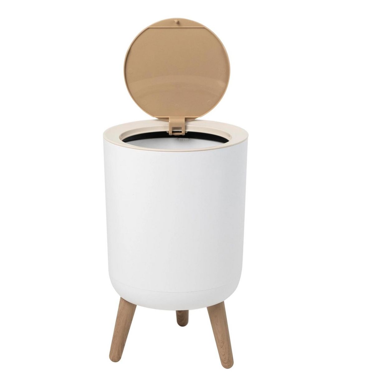 Kitchen move Poubelle 7l blanc/bois - bat-979699-002