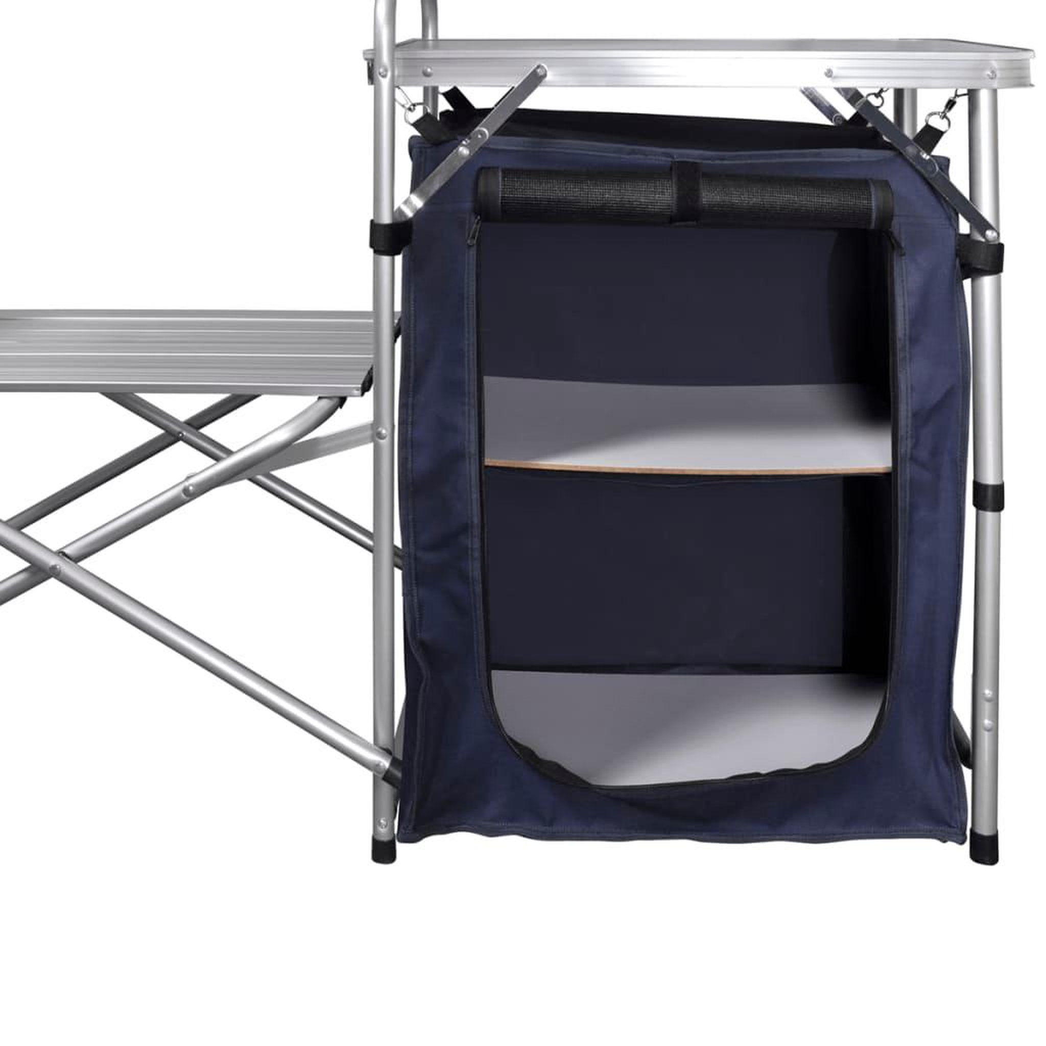 Voir la diapositive 5 : VIDAXL Unite de cuisine de camping pliable avec pare-vent aluminium
