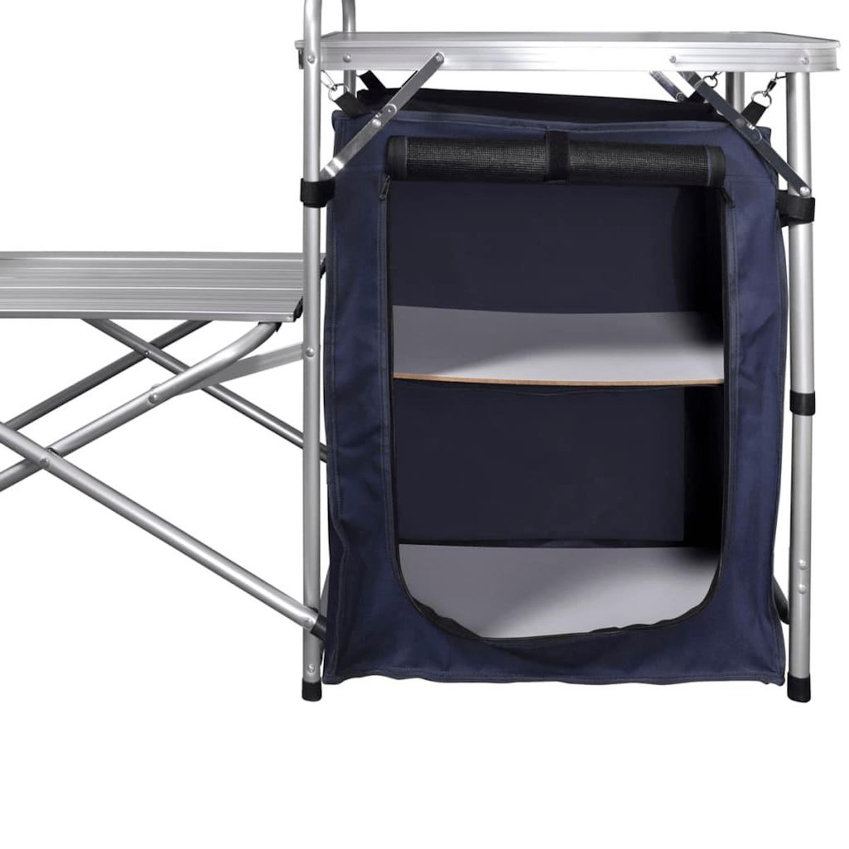 VIDAXL Unite de cuisine de camping pliable avec pare-vent Aluminium