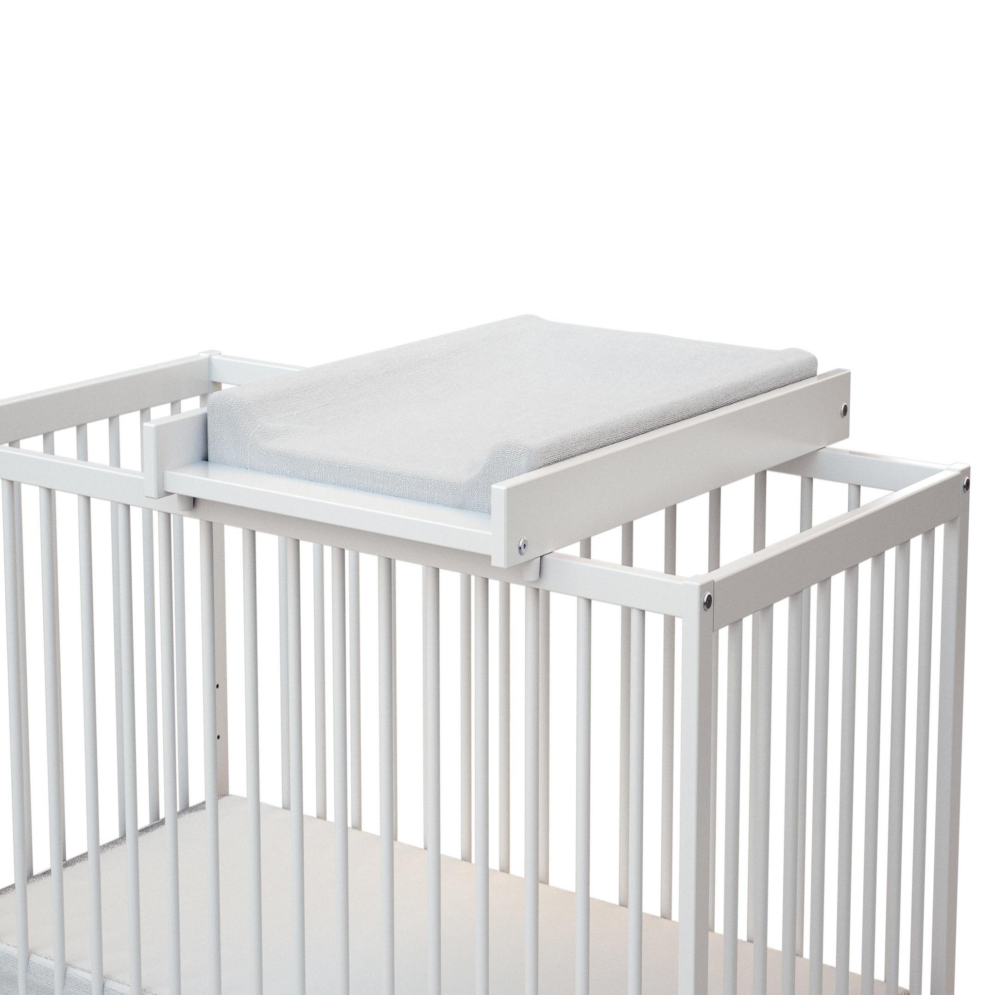 Voir la diapositive 1 : WEBABY Plan à langer amovible pour lit bébé MONA en bois