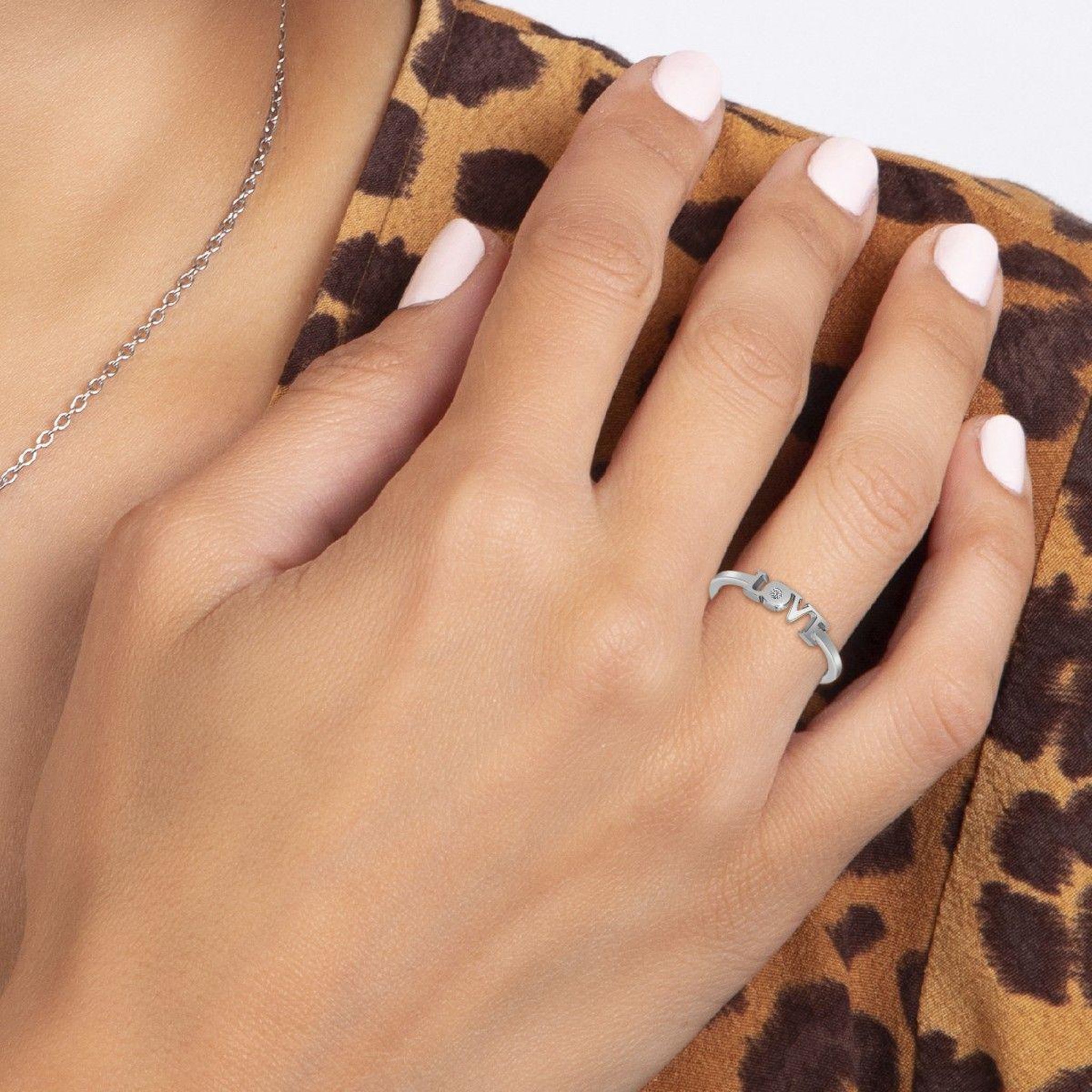 Voir la diapositive 2 : SC BOHEME Bague Love ajustable SC Bohème orné d'un véritable diamant