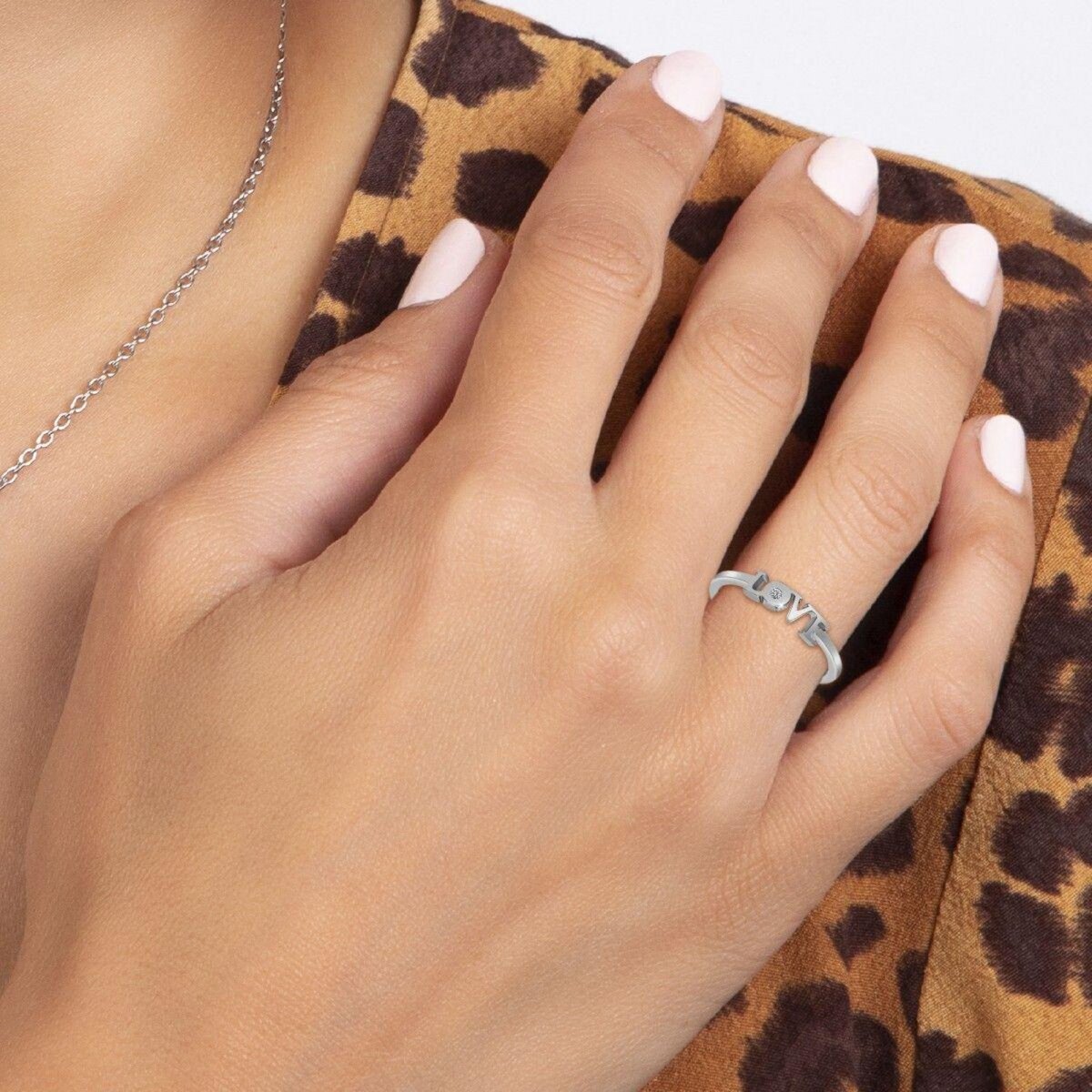 SC BOHEME Bague Love ajustable SC Bohème orné d'un véritable diamant