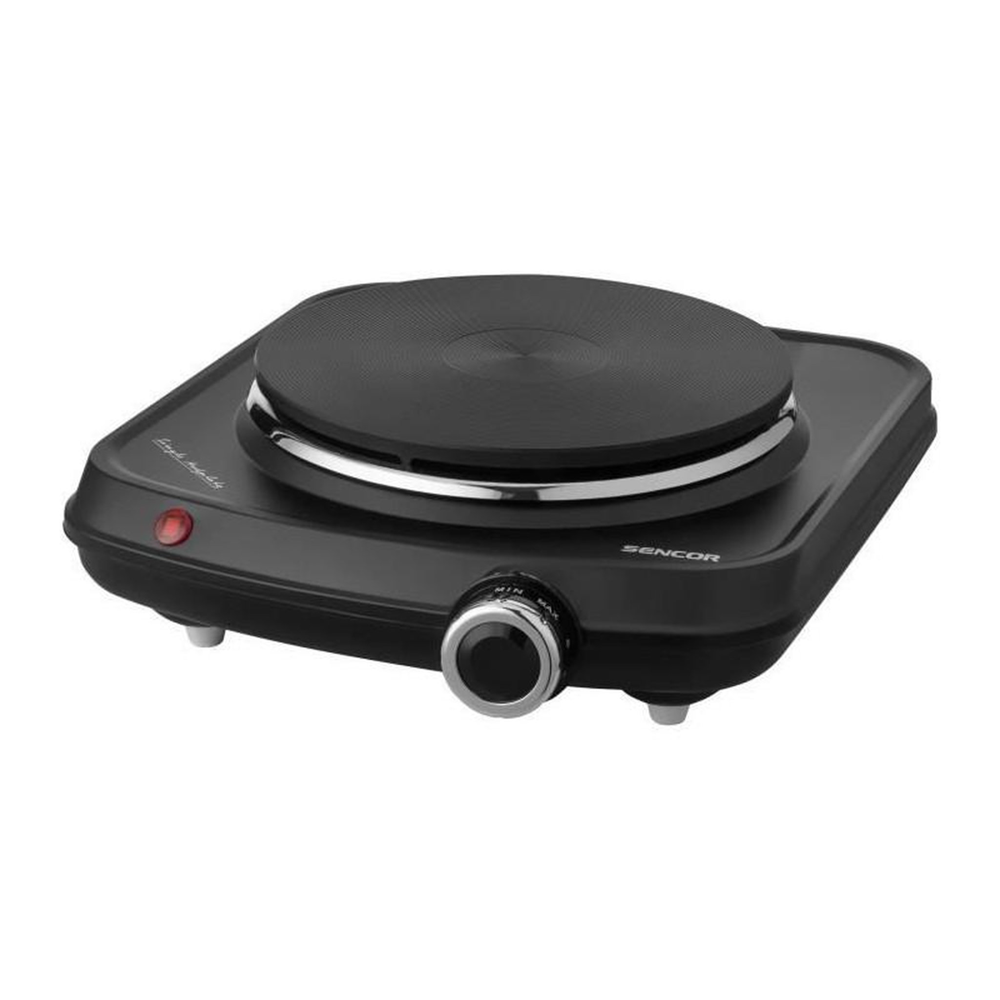 Voir la diapositive 2 : SENCO Plaque de cuisson électrique - SENCOR - SCP 1504BK-EUE4 - 1500 W - 1 foyer - Noir