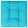 Voir la diapositive 2 : VIDAXL Coussin de palette turquoise 80x80x12 cm tissu