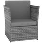 Voir la diapositive 2 : VIDAXL Chaise de jardin avec tabouret Resine tressee Anthracite