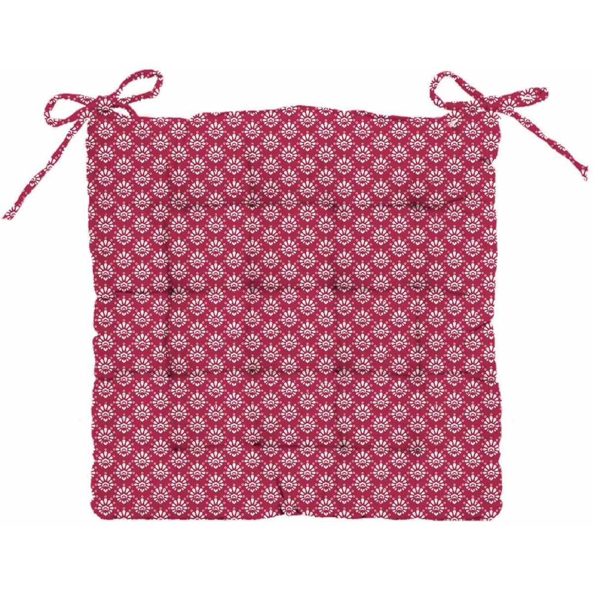 Galette de chaise matelassée fantaisie en coton 