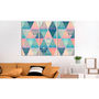 Voir la diapositive 2 : Paris Prix Tableau Imprimé 3 Panneaux  Oriental Triangles