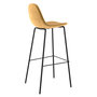 Voir la diapositive 6 : Rendez vous déco Lot de 2 chaises de bar en velours jaune 75 cm - Henrik
