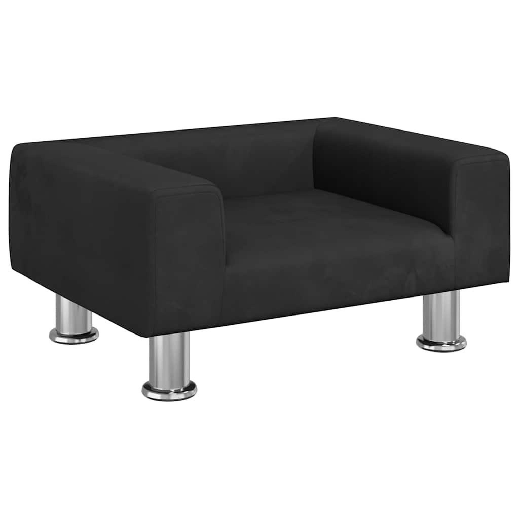 Voir la diapositive 2 : VIDAXL Lit pour chien noir 50x40x26,5 cm velours
