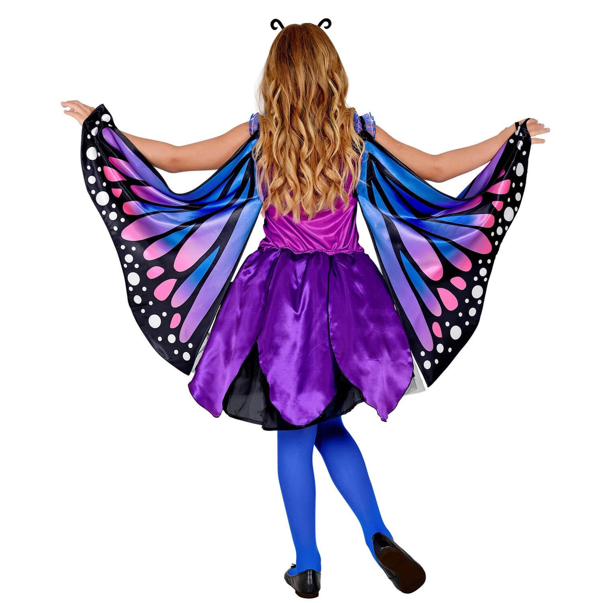Voir la diapositive 3 : WIDMANN Déguisement papillon - Bleu/rose - Fille - 11/13 ans (145 à 158 cm)